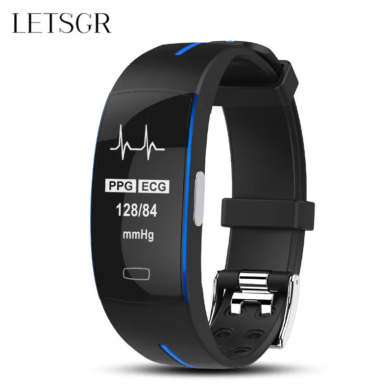 

LETSGR Smart Fitness Bracelet PPG+EGC Heart Rate Monitor Blood Pressure Sports Smartband Pulsera Fitness Smart Band Bracelets