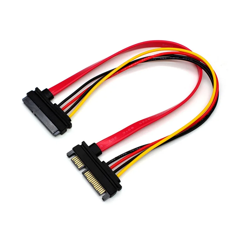 

22Pin SATA Cable Male to Female 7+15 Pin Serial ATA SATA Data Power Combo Extension Cable Connector Conterver