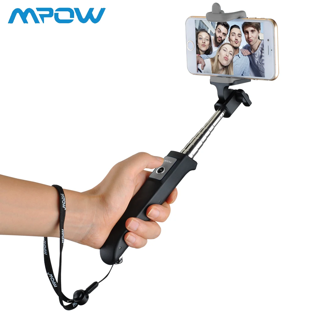 

Mpow Selfie Stick iSnap Y One-piece Portable Self-portrait Monopod Extendable Bluetooth Remote Shutter for iPhone Android Xiaomi