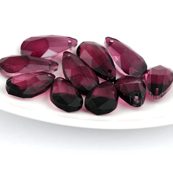 

New arrive Drops Jewelry Findings,Deep Purple Plating Color 2.1x1.5x0.6cm Drops of water glass Accessories Necklace