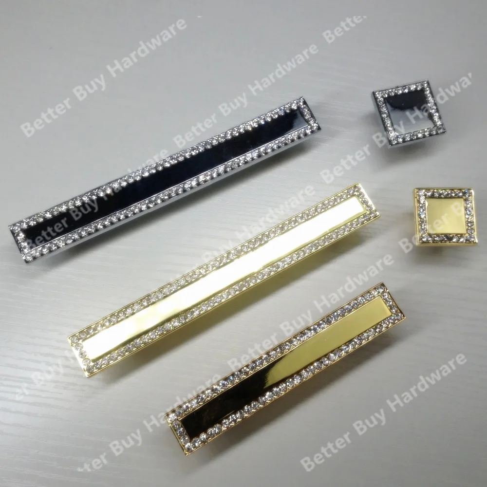 Single hole/ CC 96mm Gold Silver Drawer Pulls Antique Brass Plating Diamond Cabinet Furniture Knobs Dresser Handle Kitchen Pulls Single hole/ CC 96mm Gold Silver Drawer Pulls Antique Brass Plating Diamond Cabinet Furniture Knobs Dresser Handle Kitchen Pulls