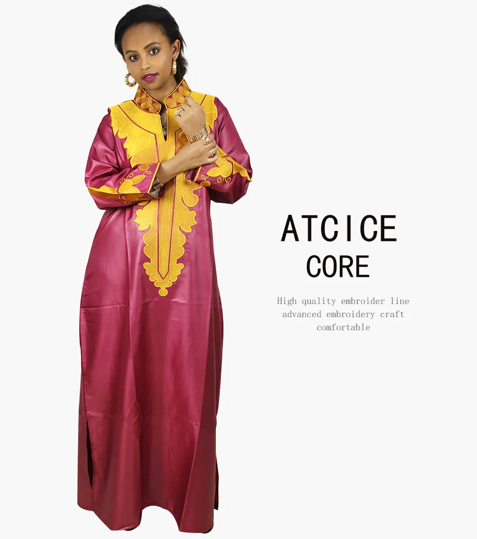 African Dress For Woman Soft Mateial With Big Emboridery Long Dress Without Scarf african couple outfits