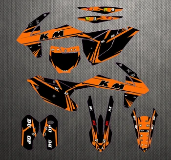 

Team Full set Sticker Kit Customized Number & Name Graphics Decals For KTM EXC EXCF 2017 - 2019 SX SX-F SXF 2016 - 2018