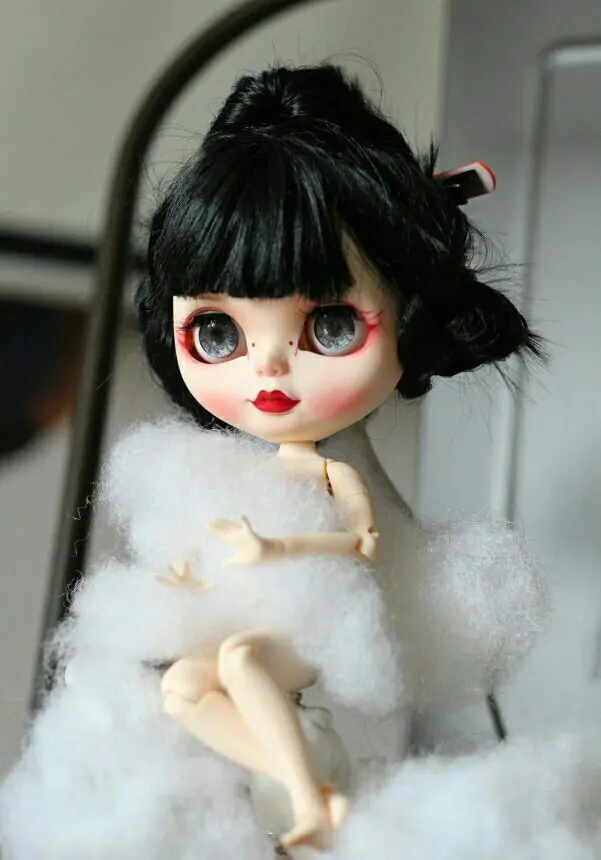 Top customization doll DIY Nude joint body blyth doll For Girls not include clothes The eye chips are random, the hair can choose 4 Top customization doll DIY Nude joint body blyth doll For Girls not include clothes The eye chips are random, the hair can choose 4