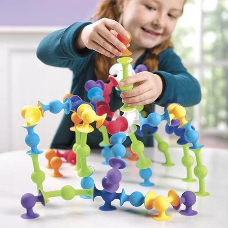 Fun Soft Building Blocks Kids DIY Pop Sucker Funny Silicone Block Model Construction juguetes For Children Toys Educational Gift (1)