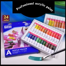 24 цвета 12 акриловые краски, мл, Набор цветных красок для дизайна ногтей