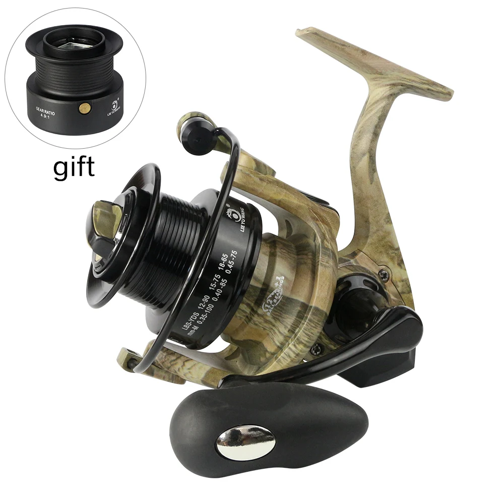 Metal spool+extra spools wheels spinning reel 12+1 Ball Bearing Cast spinning wheel High