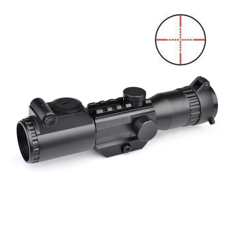 Tactical optic Iron 4x32 Optical Sight Rifle Shotgun Scope Quick Detach