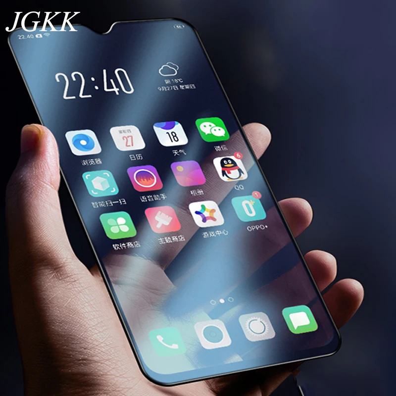 JGKK матовое закаленное стекло с защитой от отпечатков пальцев для OPPO K1 R15X F9 R17 Pro