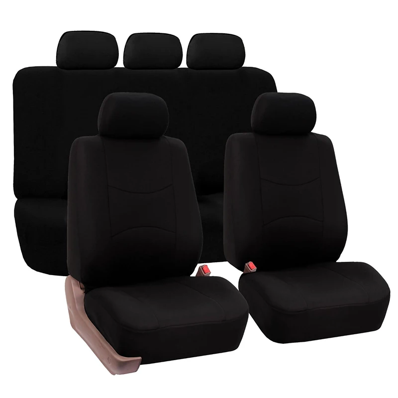 UNIVERSAL CAR FLOOR MATS BLACK WITH BLUE TRIM FOR DACIA SANDERO DUSTER LOGAN