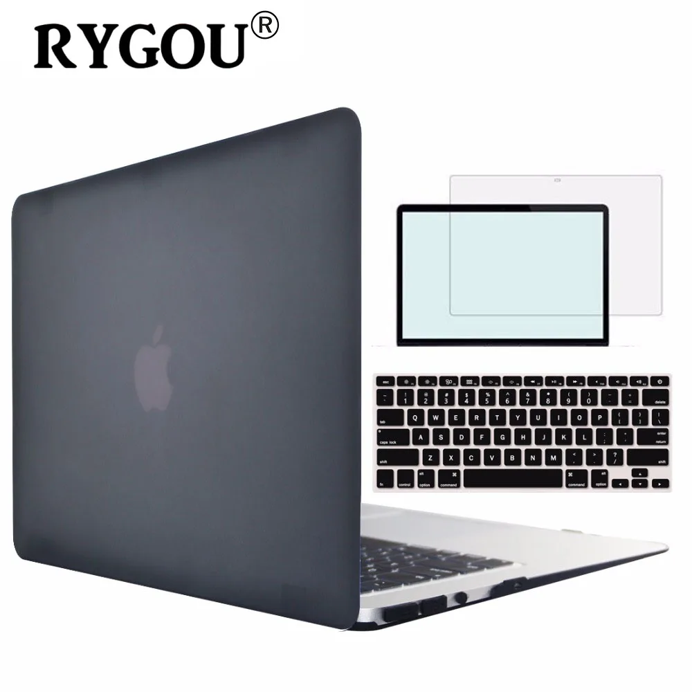 Matte Black Hard Cover for Old Macbook Air 13 Case A1369 A1466 Laptop