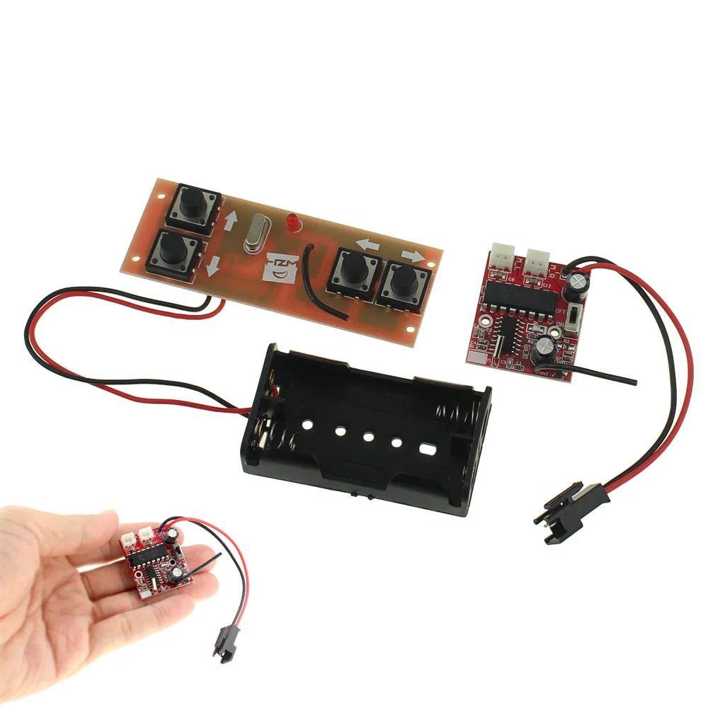 

1set/lot 4 Channel 4CH Remote Control Kit High Power 2.4G Receiver Module+Transmitter Board+Battery Case for RC Model Boat/Cars