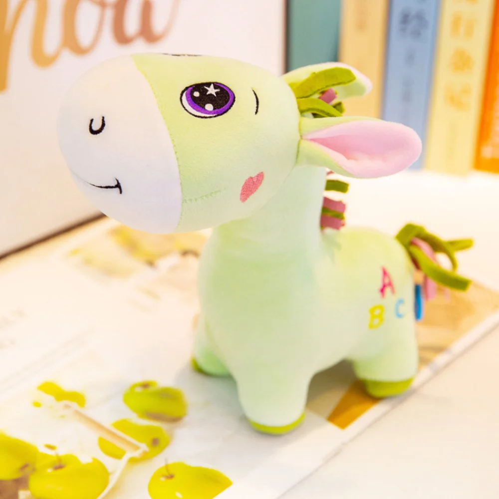 

Stuffed Cartoon Plush Toys Down Cotton Donkey Appease Plush Doll Sleeping Pillow Kids Horse Baby Cute Doll For Christmas Gift