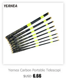 Yernea Высокое качество углерода Портативный телескопическая удочка 1,8 м 2,1 М 2,4 М 2,7 М 3,0 М 3,6 М 4,5 М 5,4 м паровой ручной полюс Карп спиннинговая удочка