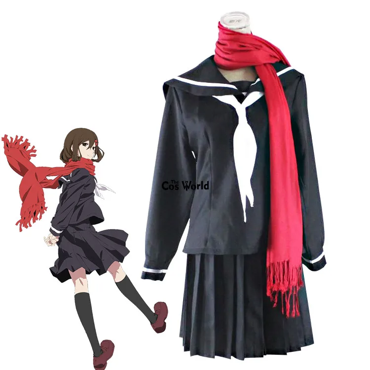 

Kagerou Project Tateyama Ayano Black Sailor Suit Uniform Dress Outfit Anime Cosplay Costumes
