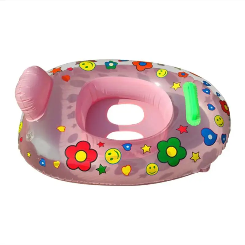 Портативное Летнее Детское мультяшное безопасное плавающее кольцо, Надувное плавающее кольцо для плавания, водные игрушки для бассейна, плавающее кольцо, сиденье, лодка, водный спорт - Цвет: Pink
