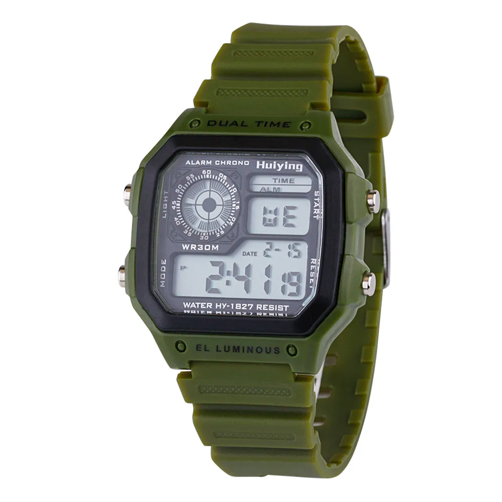 

Luxury Brand Sport Montre Homme Waterproof Dual Time Personality Digital Wristwatches Men's Multi Function LED Electronic Watch