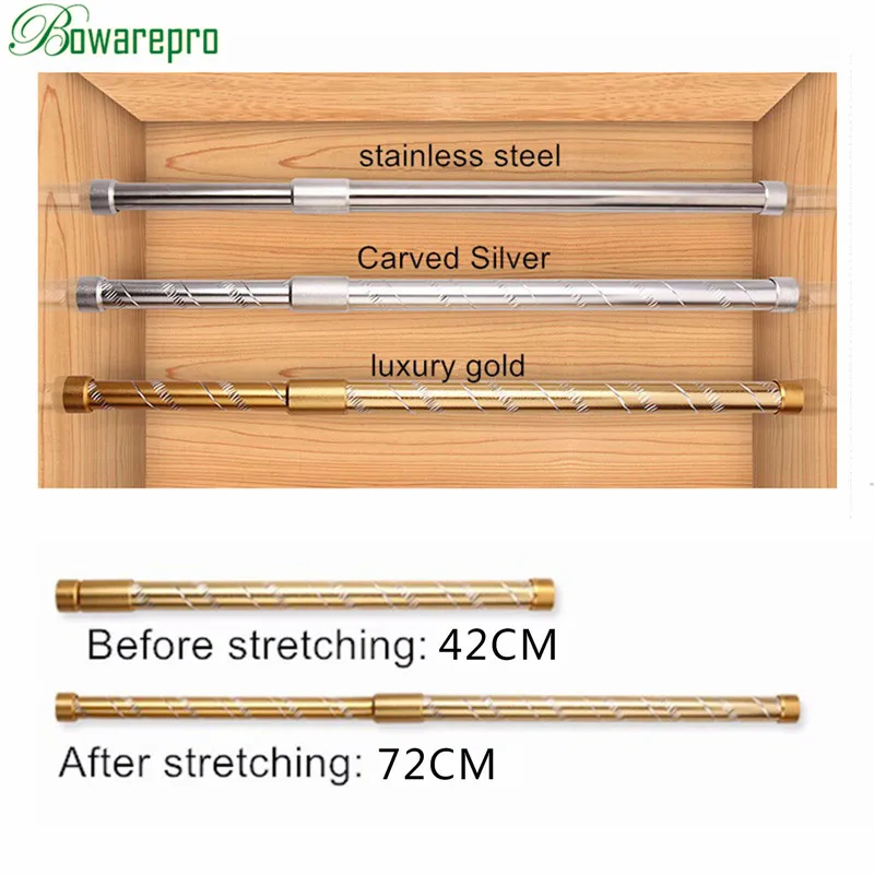 Wardrobe Hanging Poles Telescopic Rods Wardrobe Thickening Hangers