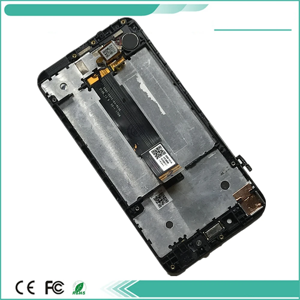 Tanie Ramka z ekran LCD dla asusa ZenFone Live ZB501KL X00FD ekran LCD + montaż digitizera ekranu dotykowego B W kolor z taśmą narzędziową