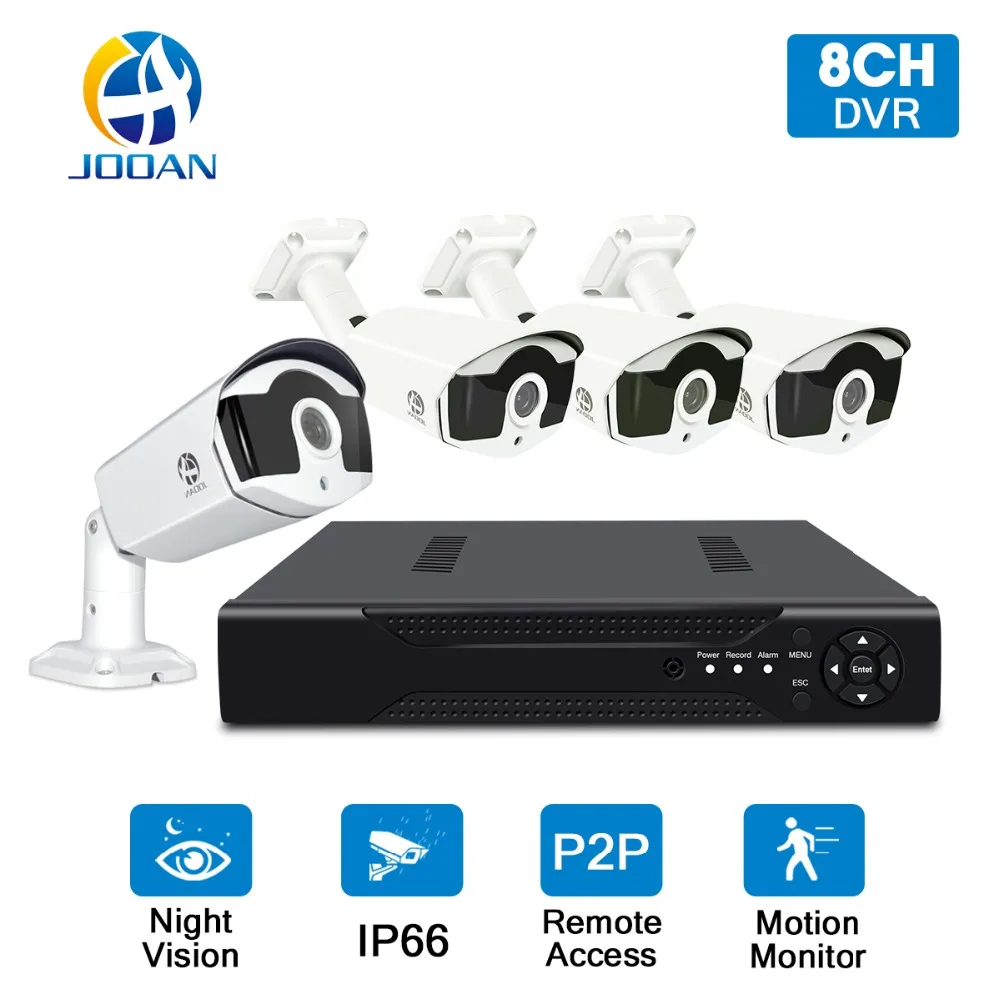 

JOOAN Security Camera System 8CH Home System 4 720P 1280TVL IR Outdoor Night Vision Camera 1080N CCTV DVR Vedio Surveillance Kit