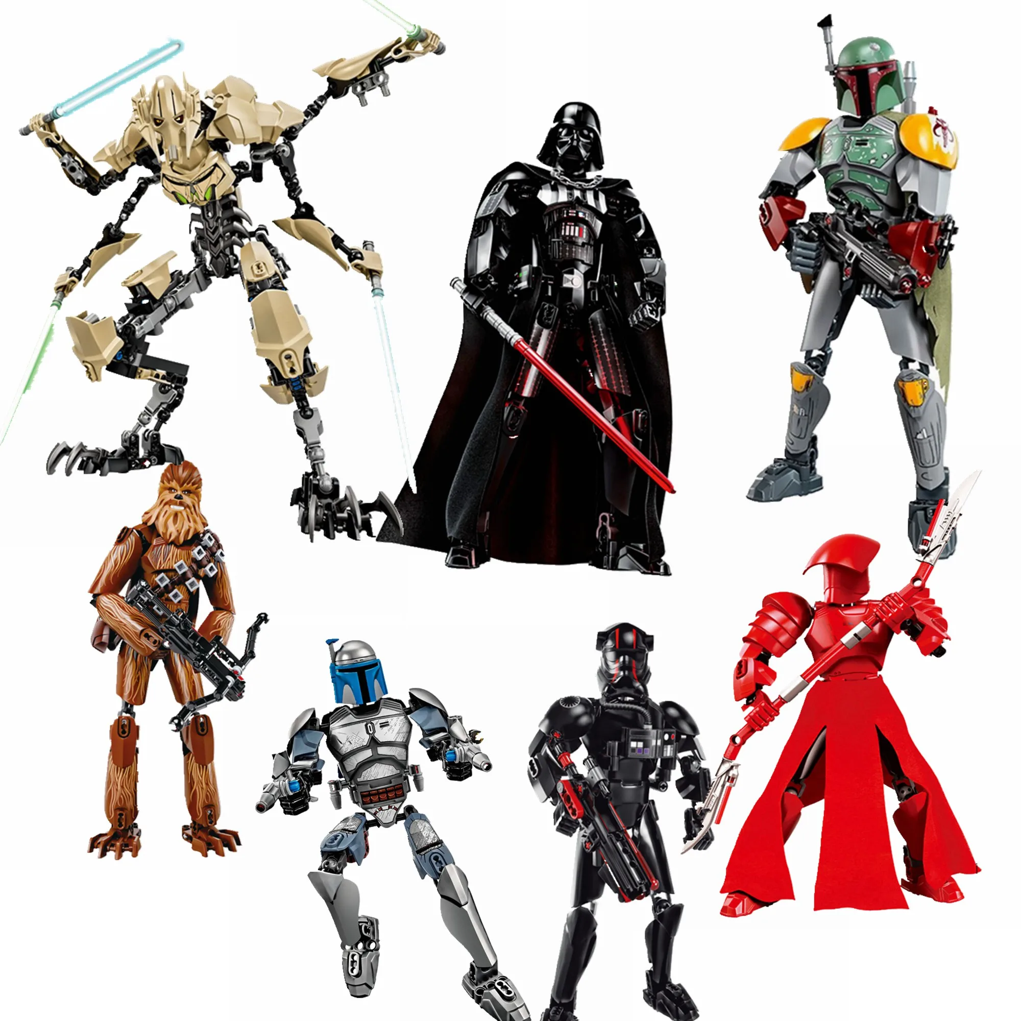 

Legoing Star Wars Elite Praetorian Guards Darth Vader General Grievous Building Blocks Toys for Children Legoing Starwars 75528