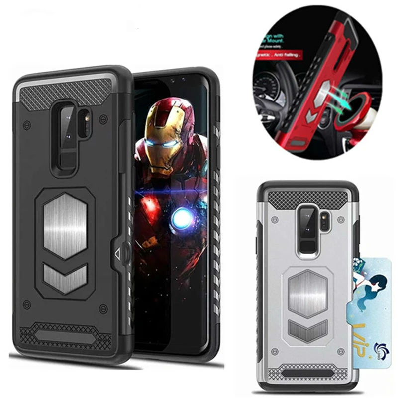 

For Samsung Galaxy S9 Plus S7 Edge S8 NOTE 9 Magnetic Car Armor Case for A7 A9 A6 A8 Plus J4 J6 J8 2018 Heavy Duty Rugged Cover