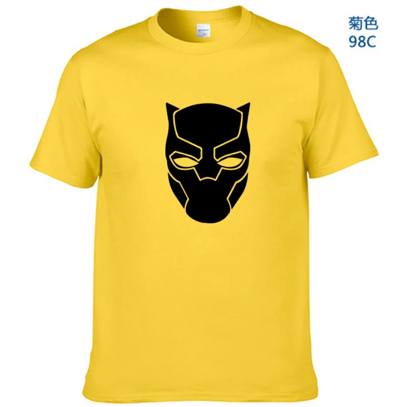 

New Fashion Marvel Short Sleeve T-shirt Men Black Panther print t shirt O-neck comic Marvel shirts tops men clothes Tee