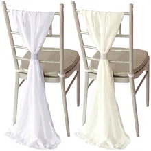 Marious Свадебная шифоновая накидка для стула 100 шт 70*184 см стул пояса драпировка для стула капот окно стул перевязь