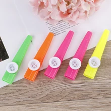 Instrument de musique en plastique pour enfants, 5 pièces/lot, flûte à bouche Harmonica Kazoo, cadeau de fête pour enfants
