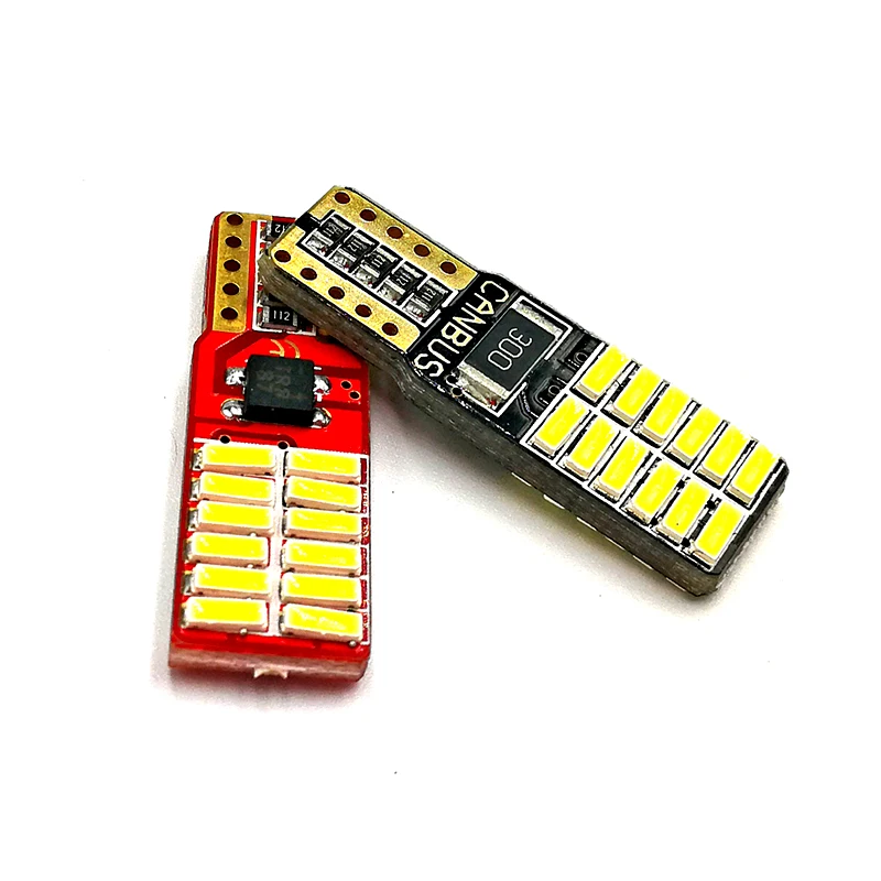 T10 bulb led 194 T10 led canbus t10 24SMD 4014 car LED signal light canbus error free led parking car styling Fog lamp5