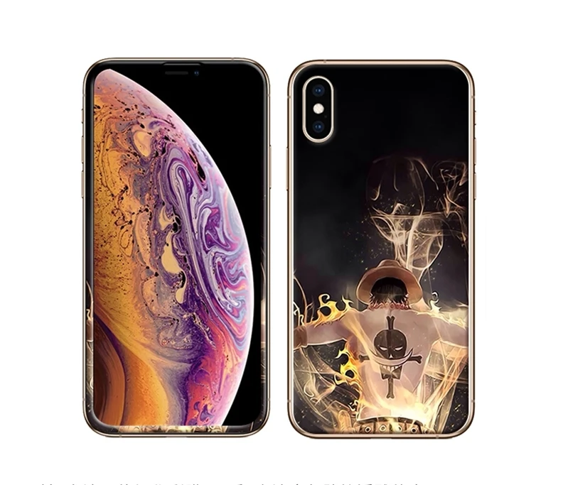 Чехол для экрана для iPhone Xs XR Xs Max X Передняя пластина из закаленного стекла+ ТПУ задняя Цветная рисунок или корпус с рисунком