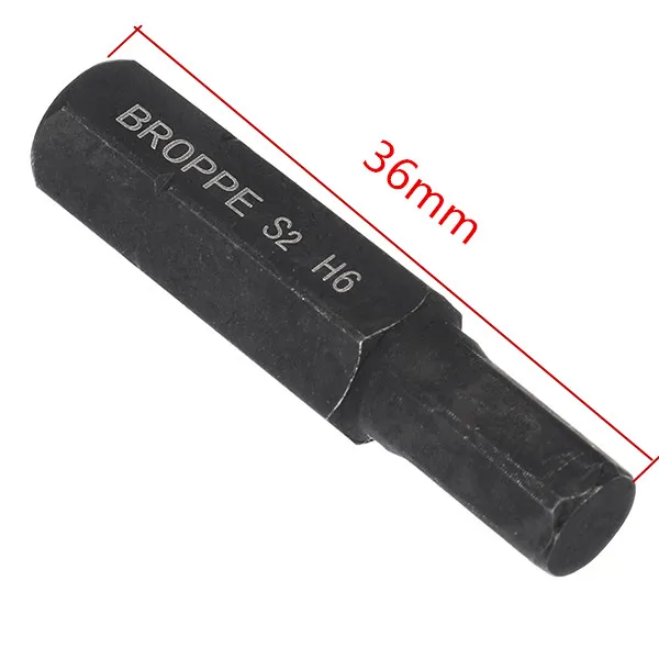 BROPPE 3pcs H4-H6 Hexagon Impact Screwdriver Bits 8mm Hex Shank 36mm Hexagon Screwdriver Bits Set