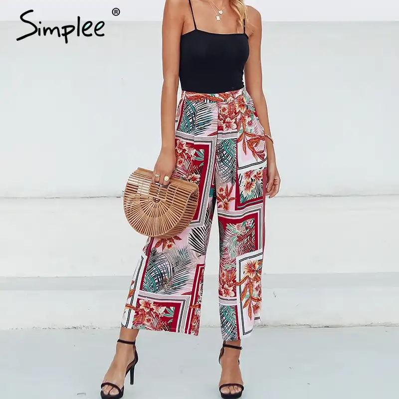 Women Linen Wide Leg Pants Loose Blue Maxi Pants Plus Size Long Pants Black Ladies Trousers Summer Boho High Waist Pants