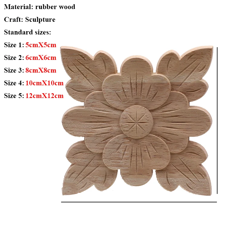 Ornament crafts miniature ornament miniature figurines wooden figurine crafts resin crafts glass fruit pendants Flower Wood Carving Natural Wood Appliques for Furniture Cabinet Unpainted Wooden Mouldings Decal Decorative Figurines