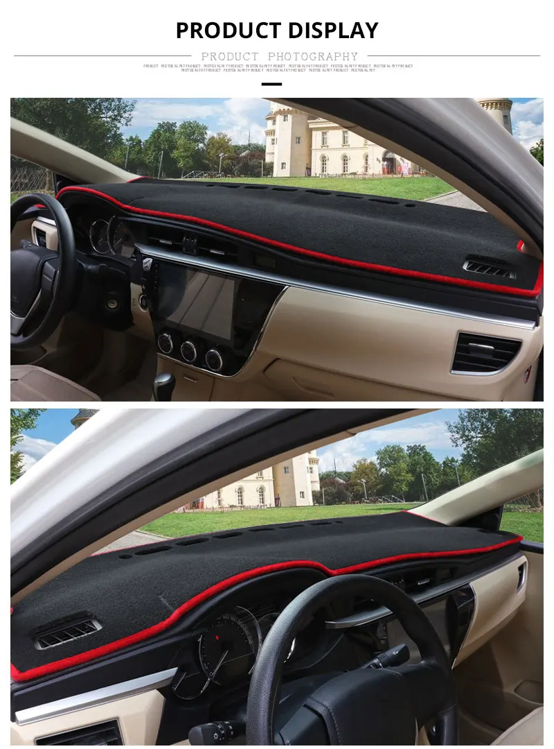 For LHD Toyota Corrola 2017 2016 2015 2014 2013 2012 Car Dashboard Mat Cover Pad Auto Shade Cushion Interior Styling Accessories (8)