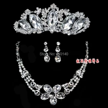 Ожерелье из трех частей в форме короны, свадебные украшения, свадебные аксессуары для волос