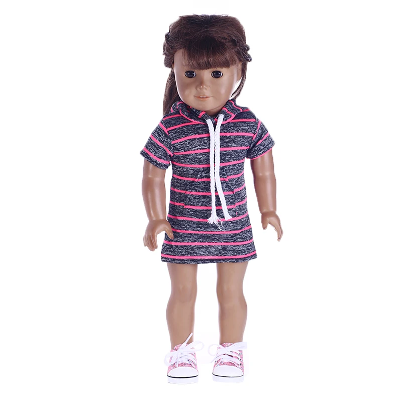 

Fleta Doll Clothes two color hoodie Fit 18 Inch American Doll or 43cm zpaf doll for Chrid best gift toy accessories