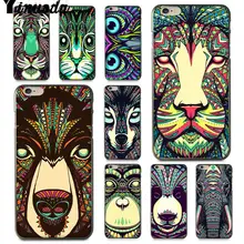

Yinuoda For iphone 7 6 X Case Luminous Animal Elephant Wolf Tiger Phone Case for iPhone X 8 7 6 6S Plus X 5 5S SE 5C