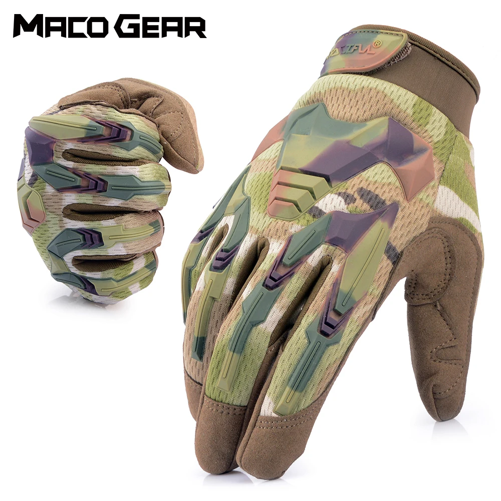 

Multicam Tactical Gloves Camo Army Military Combat Airsoft Bicycle Outdoor Hiking Shooting Paintball Hunting Full Finger Glove