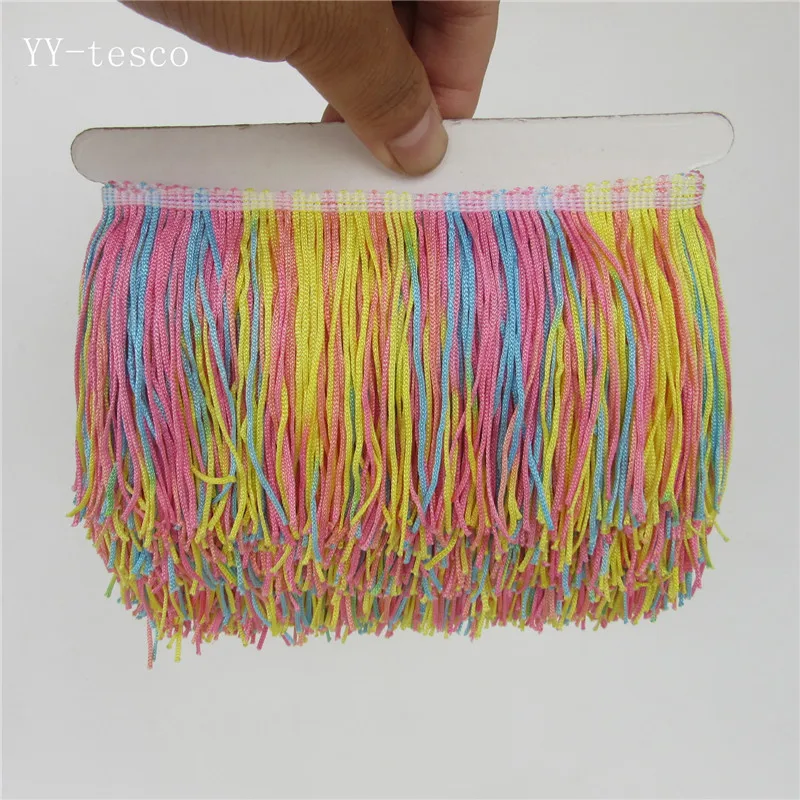 Белая кружевная отделка бахромой для латинских платьев сценических аксессуаров
