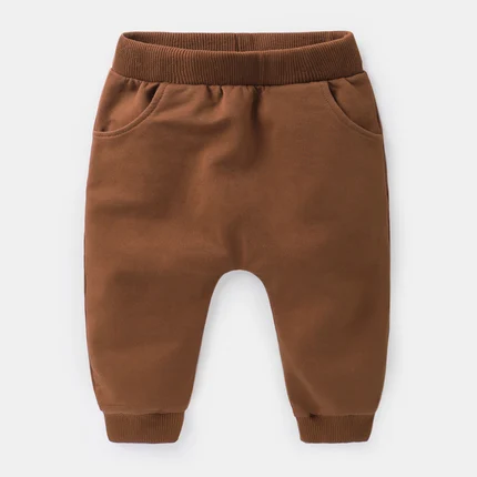 Штаны для мальчиков; детские брюки; весенне-осенняя одежда для детей; штаны-шаровары для маленьких мальчиков; распродажа г.; однотонные штаны для девочек - Цвет: brown new