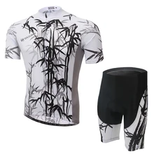 TOPTOTN Ropa Ciclismo Mens Sport Team Cycling Jersey Shorts Set Bike Tops Shirt Bib Shorts Set Green