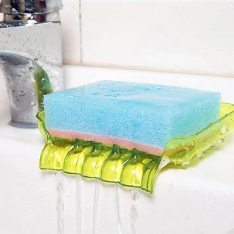 Цвет ful гибкий водопад мыло держатель сушка на подносе держатель Ванная комната душ мыло блюдо лоток для хранения губка держатель четыре цвета