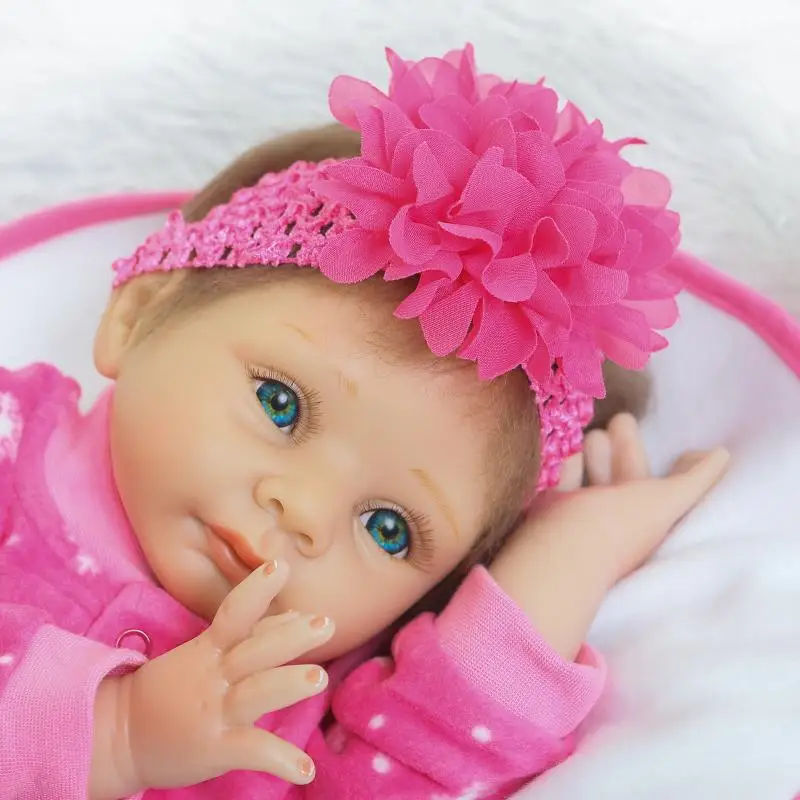 55Inch reborn baby dolls soft silicone realistic reborn dolls babies newborn girls Toys With Clothes Kids Birthday Gifts Bonecas