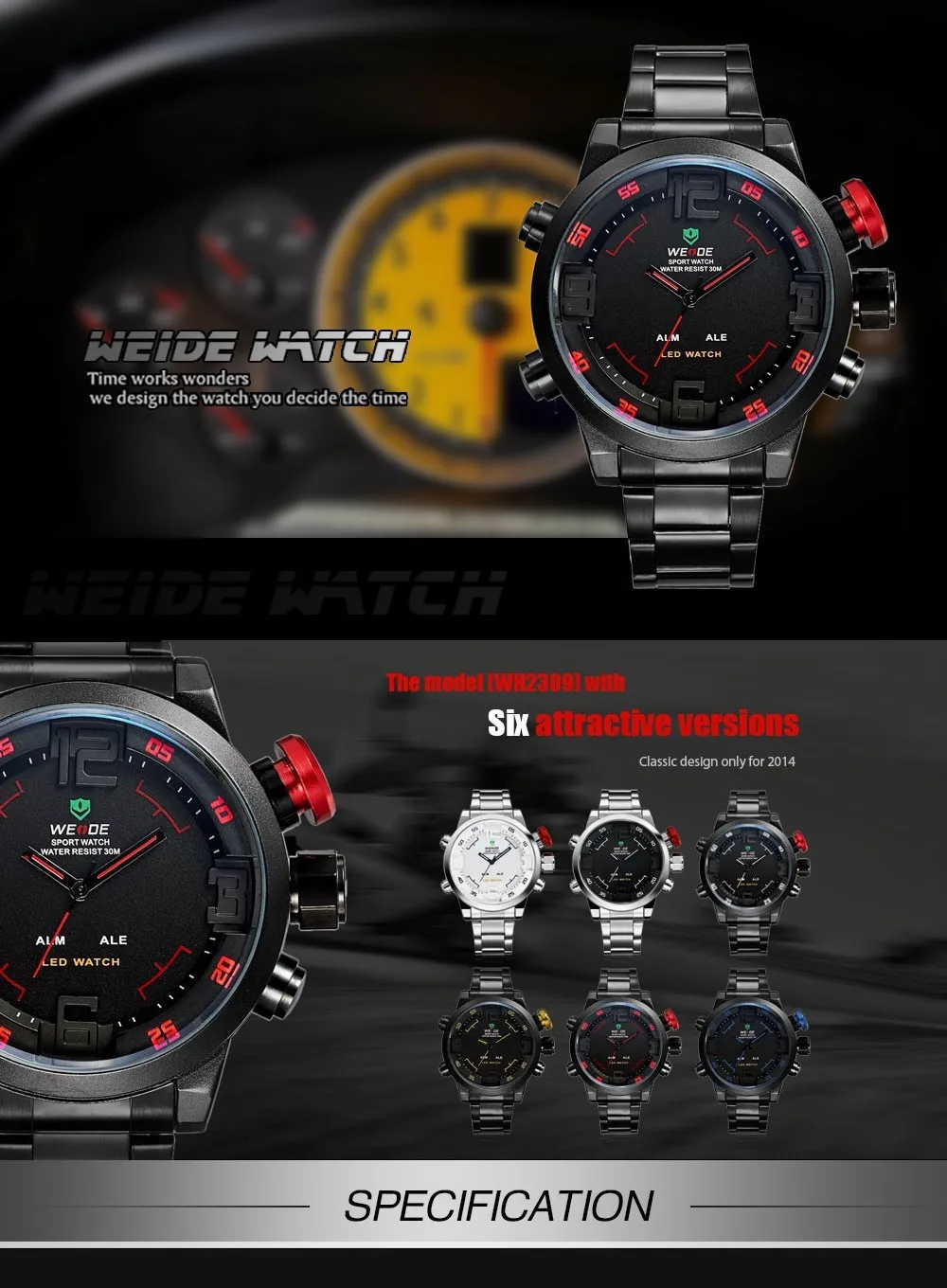 deportivo cuarzo pulsera Pulau USD de Java reloj Original digital United los Dollar hombres LED inoxidable el WEIDE acero marca Lavar almacén relojes States 2017 militar 1 deportivo cuarzo pulsera Pulau 1