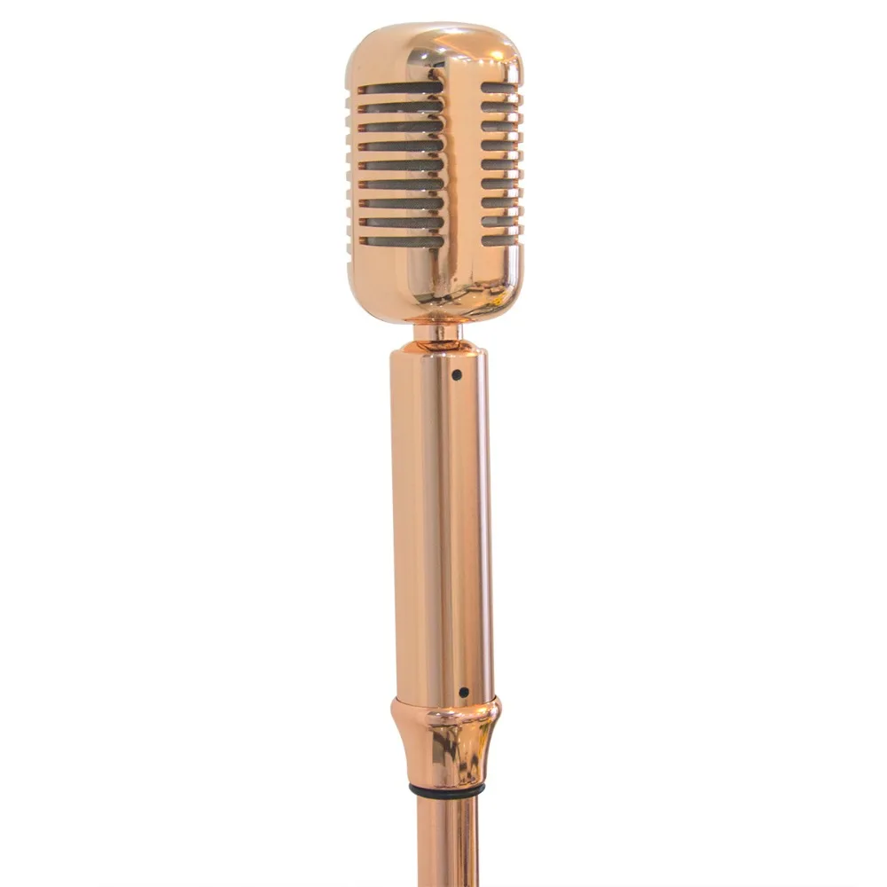 Coolvox 360 градусов Поворотный Проводной Классический металлический винтажный микрофон Ретро микрофон со встроенным гидравлическим цилиндром Z9