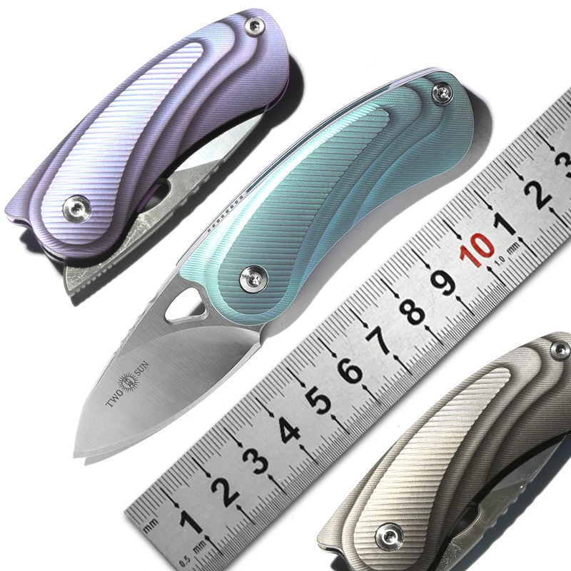Продажа Два солнца TS68 M390 Flipper мяч brearing мини складной нож titanium для походов и охоты карман нож для выживания на природе EDC инструмент