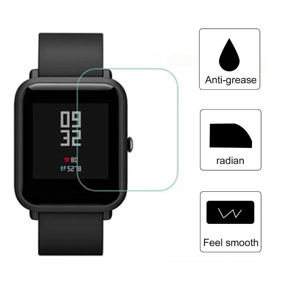2 шт нано Полное покрытие экрана протектор для Xiaomi Huami Amazfit Bip бит PACE Lite Смарт-часы защитная пленка(не стекло