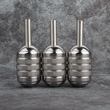 Стиль 30 мм из нержавеющей стали ручка татуировки 1 шт серебряный цвет ручка машины татуировки