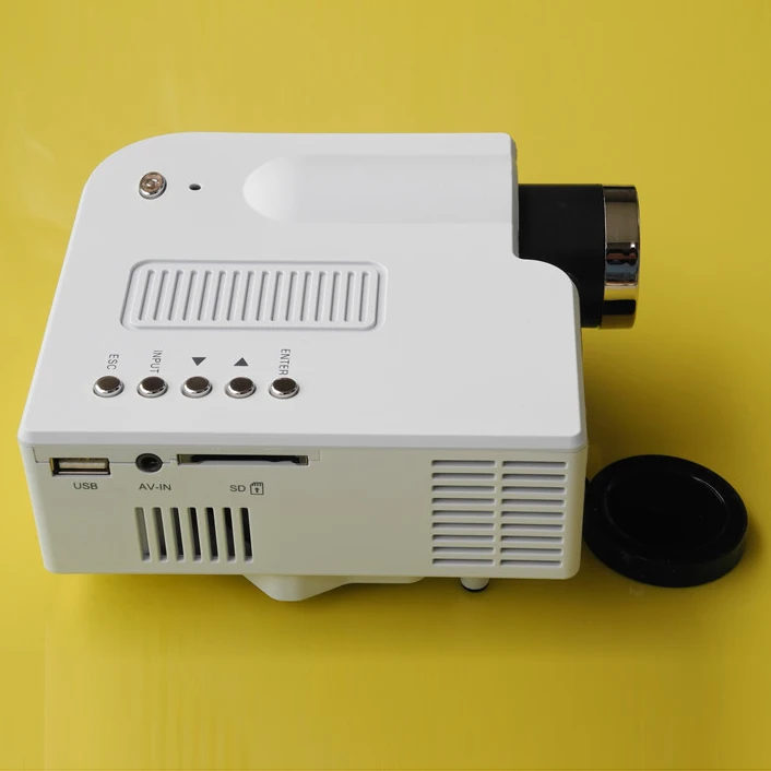 Мини проектор обновлен UC28 + 3D 1080p портативный поддержка проектора USB HDMI AV SD VGA для